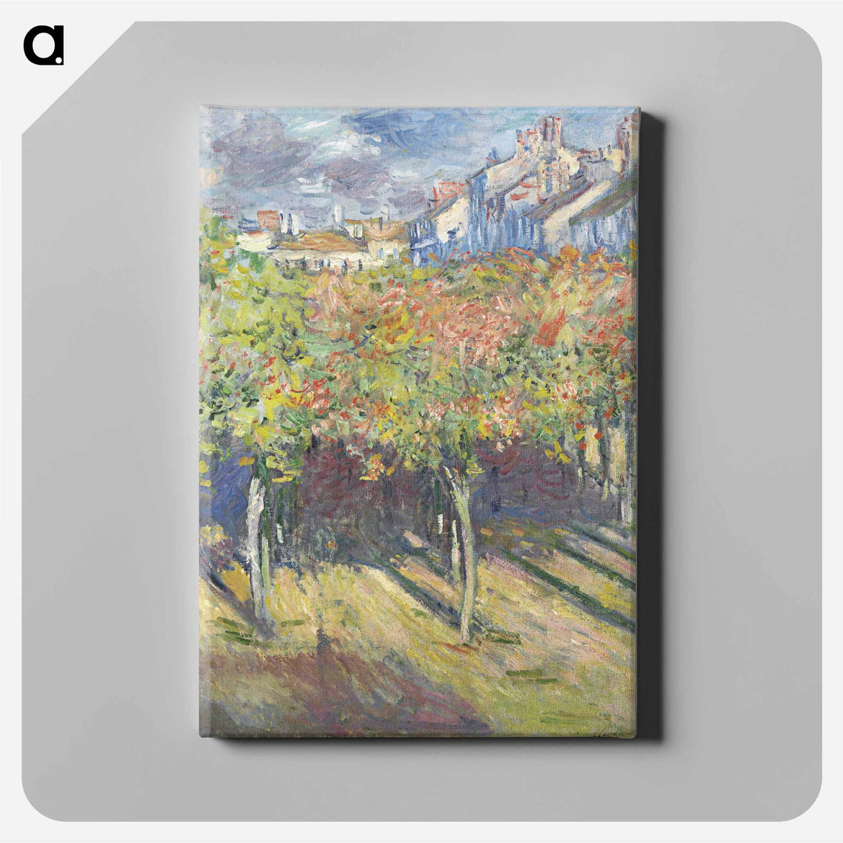 Le cours du 14 juillet vu de la maison de Claude Monet - クロード モネ Canvas.