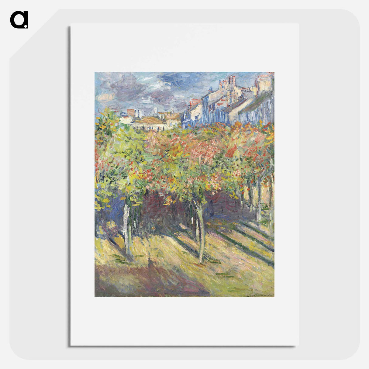 Le cours du 14 juillet vu de la maison de Claude Monet - Claude Monet Poster.