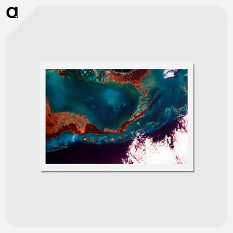 アートポストカード-Little Bahama Bank
 - 上空からの地球 Postcard.