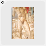 アートポストカード-Troy Triptych - Study for Love subduing Oblivion - エドワード バーン ジョーンズ Postcard.
