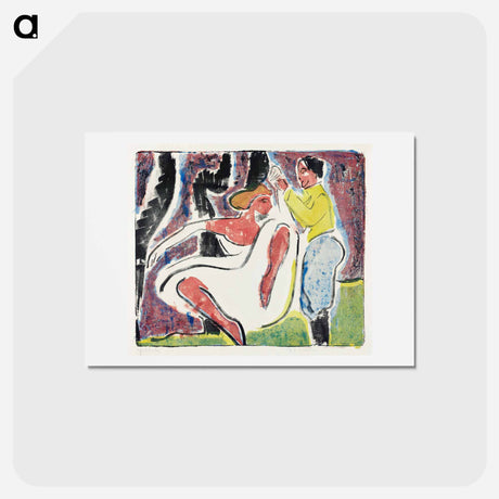 アートポストカード-Russian Dancers - エルンスト ルートヴィヒ キルヒナー Postcard.