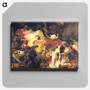 アートパネル-Death of Sardanapalus - ウジェーヌ ドラクロワ Canvas.
