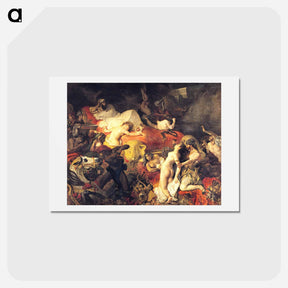 アートポストカード-Death of Sardanapalus - ウジェーヌ ドラクロワ Postcard.