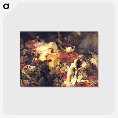 アートポストカード-Death of Sardanapalus - ウジェーヌ ドラクロワ Postcard.