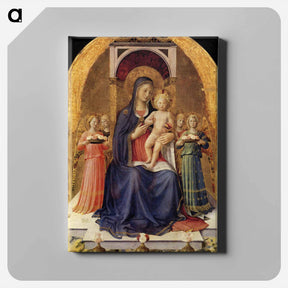 アートパネル-Perugia Altarpiece (central panel) - フラ アンジェリコ Canvas.