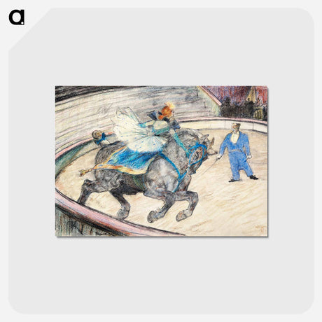 アートポストカード-At the Circus: Work in the Ring - アンリ ド トゥールーズ ロートレック Postcard.