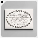 アートパネル-Jean Bernard's business card - ジャン ベルナール Canvas.