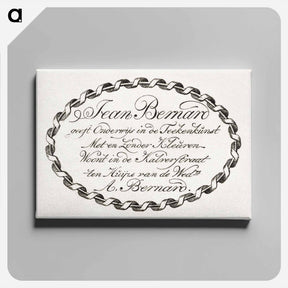 アートパネル-Jean Bernard's business card - ジャン ベルナール Canvas.