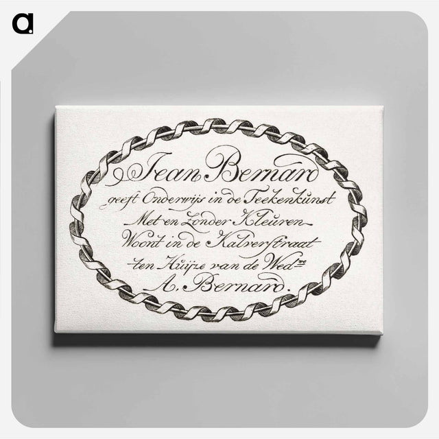 アートパネル-Jean Bernard's business card - ジャン ベルナール Canvas.