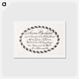 アートポストカード-Jean Bernard's business card - ジャン ベルナール Postcard.