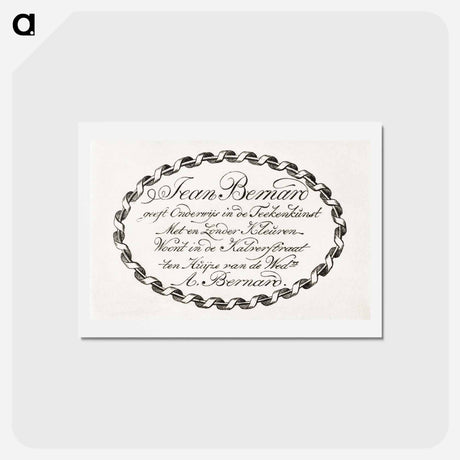 アートポストカード-Jean Bernard's business card - ジャン ベルナール Postcard.