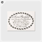 アートポストカード-Jean Bernard's business card - ジャン ベルナール Postcard.
