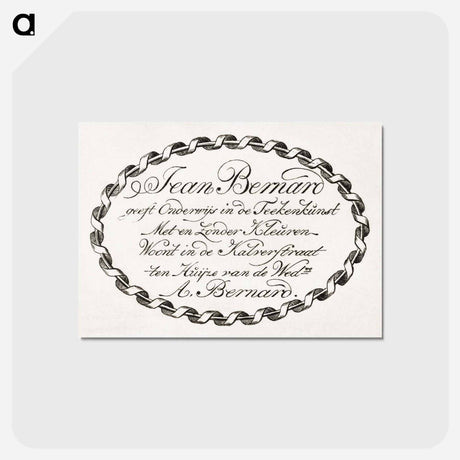 アートポストカード-Jean Bernard's business card - ジャン ベルナール Postcard.