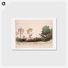 アートポストカード-Farm near Vichy - ジャン フランソワ ミレー Postcard.