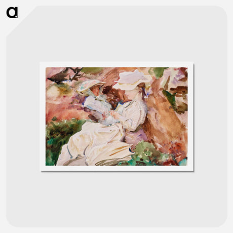 アートポストカード-Simplon - Mrs Barnard and her Daughter Dorothy - ジョン シンガー サージェント Postcard.