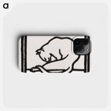 A waxing cat - Julie de Graag Phone Case.