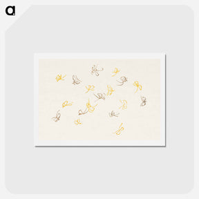 アートポストカード-Abstract butterfly - 神坂 雪佳 Postcard.