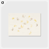 アートポストカード-Abstract butterfly - 神坂 雪佳 Postcard.