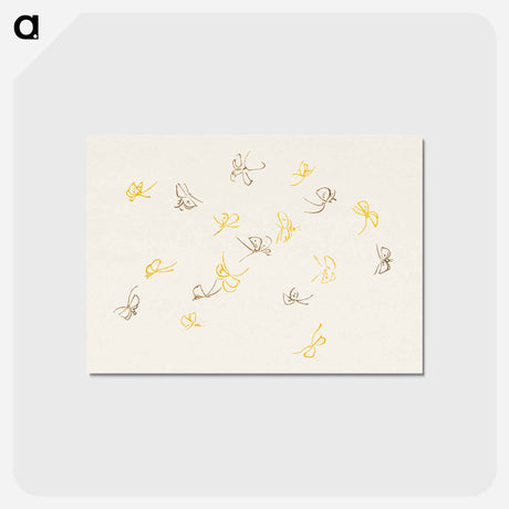 アートポストカード-Abstract butterfly - 神坂 雪佳 Postcard.