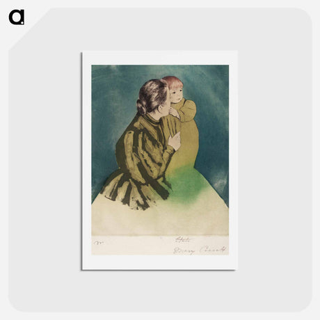 アートポストカード-Peasant Mother and Child - メアリー カサット Postcard.