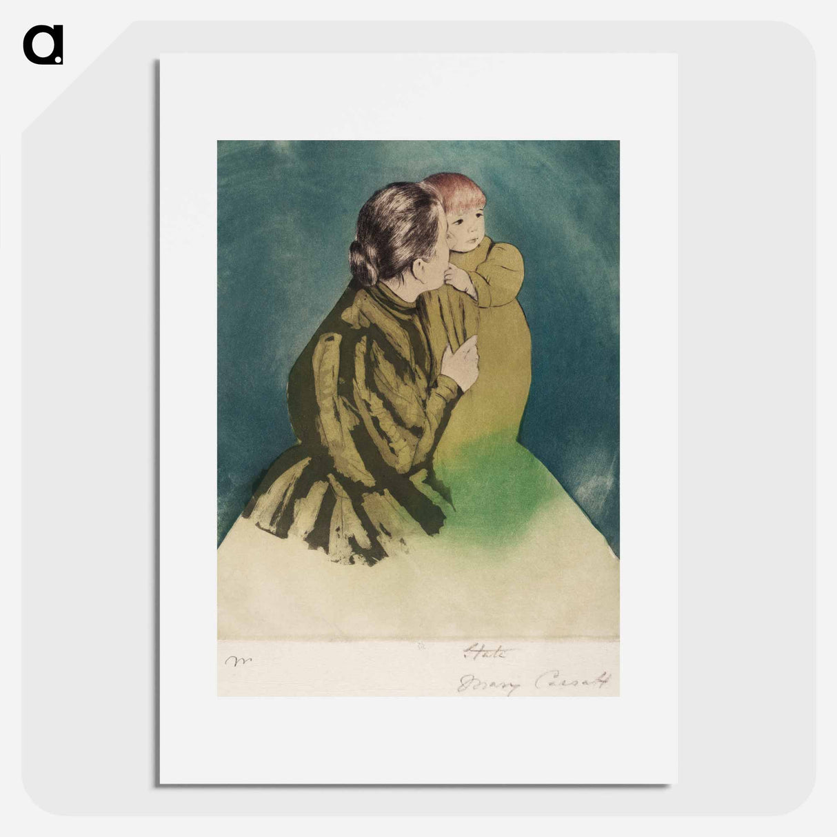 アートポスター-Peasant Mother and Child - メアリー カサット Poster.