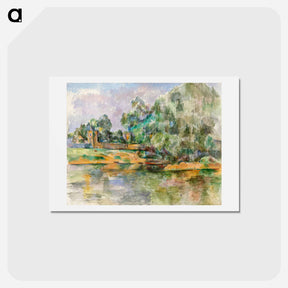 アートポストカード-Riverbank - ポール セザンヌ Postcard.