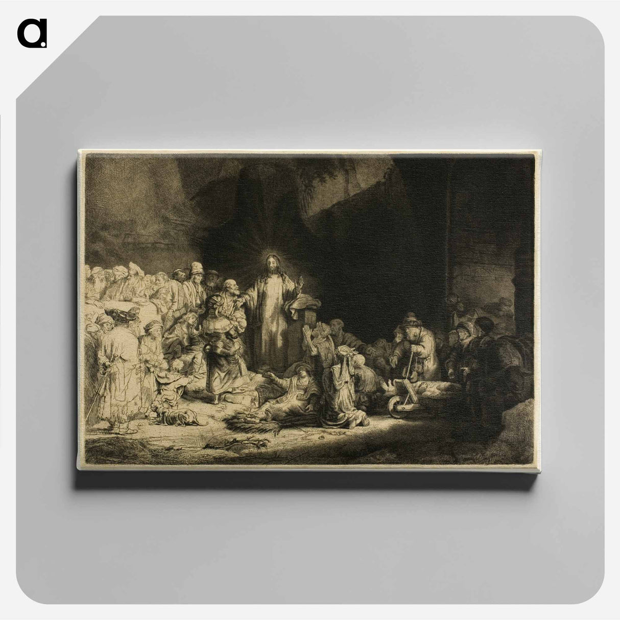 The Hundred Guilder Print - Rembrandt van Rijn Canvas.