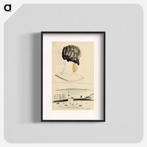 アートポスター-Nelly van Doesburg Viewed from behind, and a harbor scene - テオ ファン ドゥースブルフ Poster.