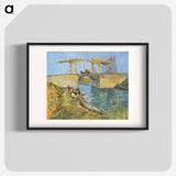 The Langlois Bridge at Arles with Women Washing - Vincent van Gogh Poster.