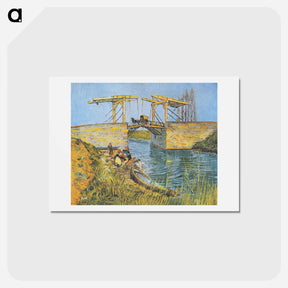 アートポストカード-The Langlois Bridge at Arles with Women Washing - フィンセント ファン ゴッホ Postcard.