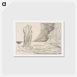 アートポストカード-The Circle of Traitors: Dante Striking Against Bocca degli Abati - ウィリアム ブレイク Postcard.