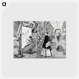 アートポストカード-Art Students and Copyists in the Louvre Gallery, Paris - ウィンスロー ホーマー Postcard.