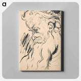 Head of an old man with a beard - アーノルド ピーター ワイズ クビンチャン Canvas.