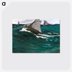 アートポストカード-The Green Wave - クロード モネ Postcard.