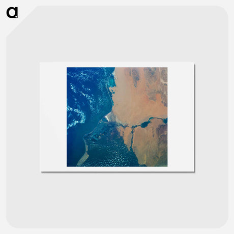 アートポストカード-Nile Delta and Suez Canal as seen from Skylab 3
 - 上空からの地球 Postcard.