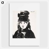 Berthe Morisot (In Black) - エドゥアール マネ Poster.