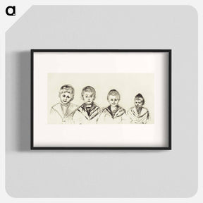 アートポスター-Dr. Linde’s Four Sons - エドヴァルド ムンク Poster.