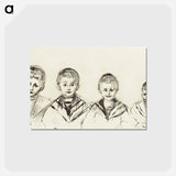 アートポストカード-Dr. Linde’s Four Sons - エドヴァルド ムンク Postcard.