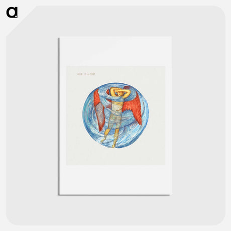 アートポストカード-Love in a Mist - エドワード バーン ジョーンズ Postcard.