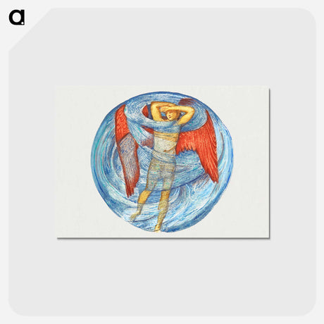 アートポストカード-Love in a Mist - エドワード バーン ジョーンズ Postcard.