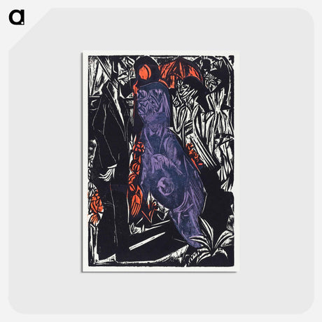 アートポストカード-Peter Schlemihl's Wondrous Story: The Sale of His Shadow - エルンスト ルートヴィヒ キルヒナー Postcard.