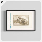 The Way in Which the Ancient Spaniards Hunted Bulls on Horseback in the Open Country - Francisco de Goya Poster.