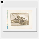 The Way in Which the Ancient Spaniards Hunted Bulls on Horseback in the Open Country - Francisco de Goya Poster.
