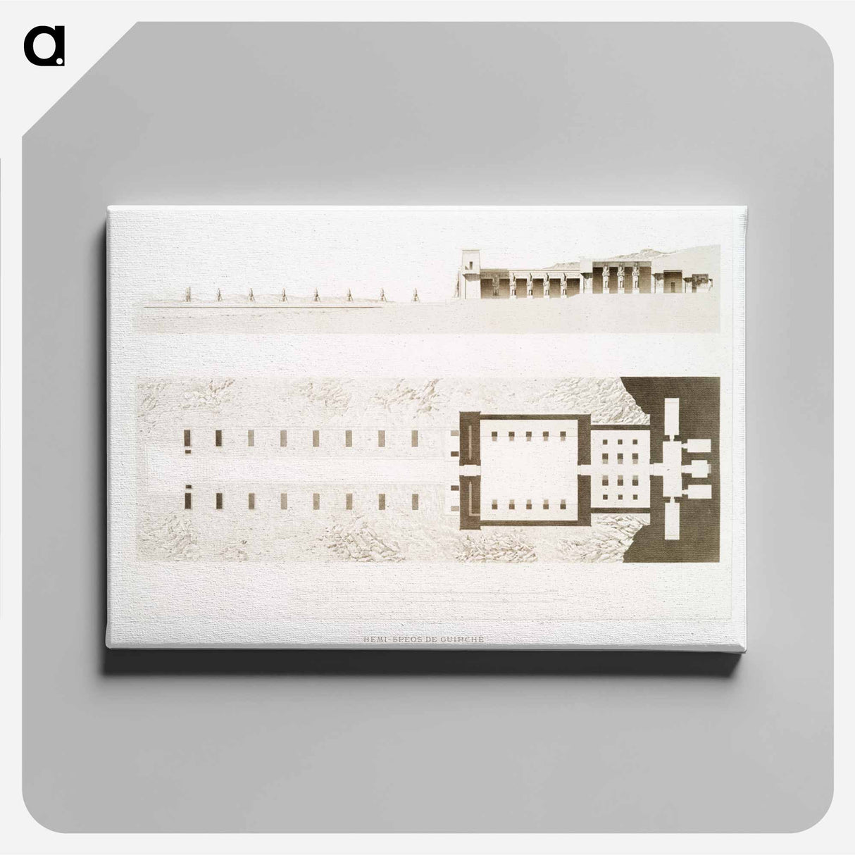 アートパネル-Hemi-Spéos de Guirché: Plan and Section
 - エジプト美術史 Canvas.