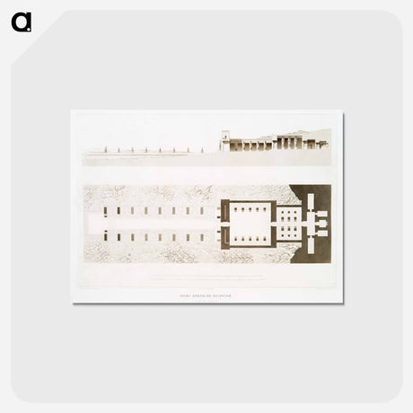 アートポストカード-Hemi-Spéos de Guirché: Plan and Section
 - エジプト美術史 Postcard.