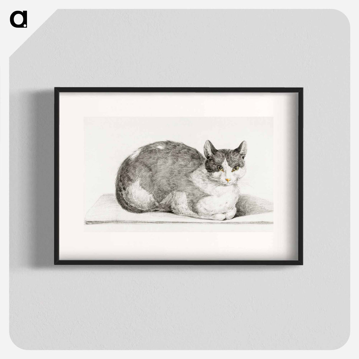 Sitting cat - Jean Bernard Poster.