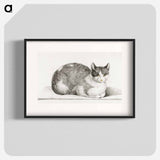 Sitting cat - Jean Bernard Poster.