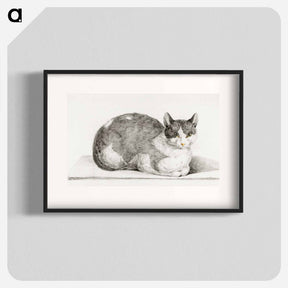 アートポスター-Sitting cat - ジャン ベルナール Poster.