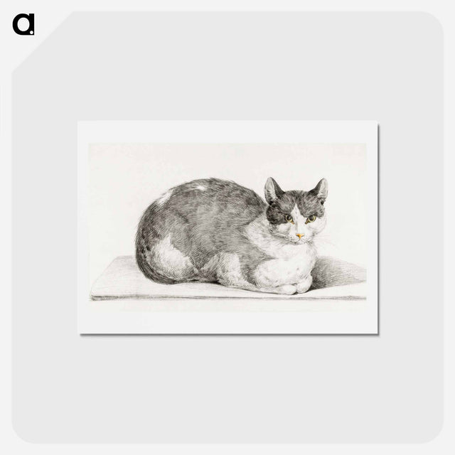 アートポストカード-Sitting cat - ジャン ベルナール Postcard.