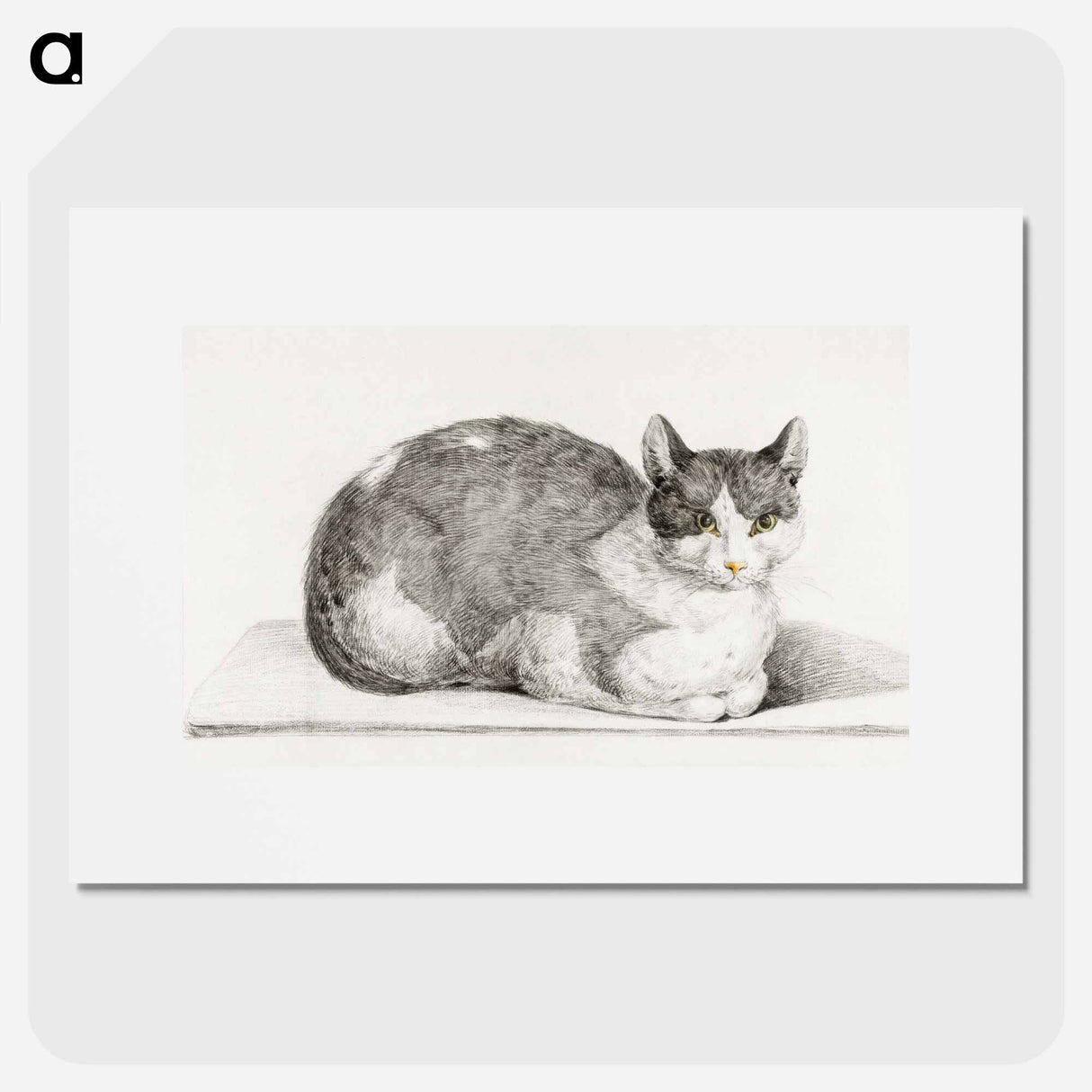 Sitting cat - Jean Bernard Poster.